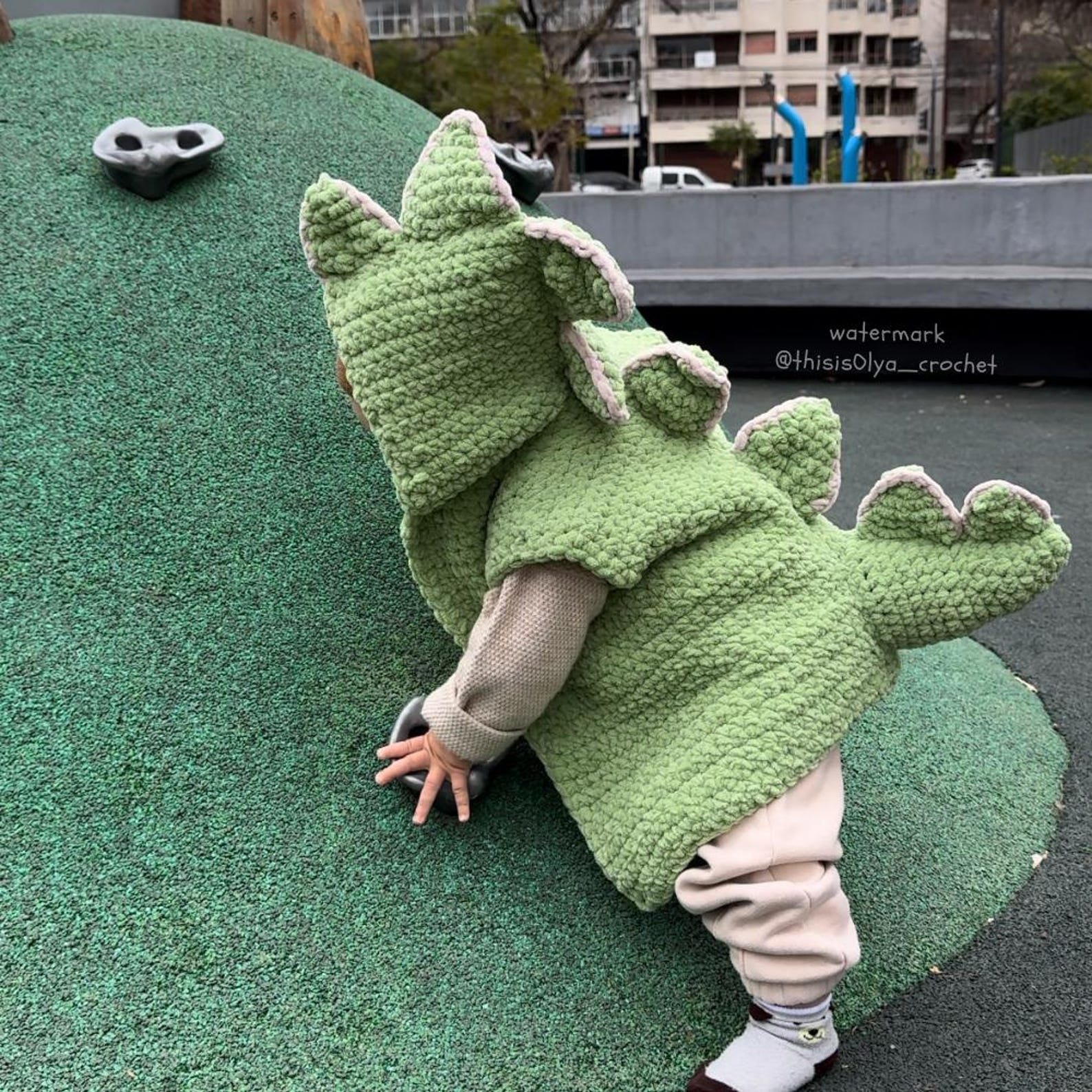 Crochet Pattern Dinosaur Vest