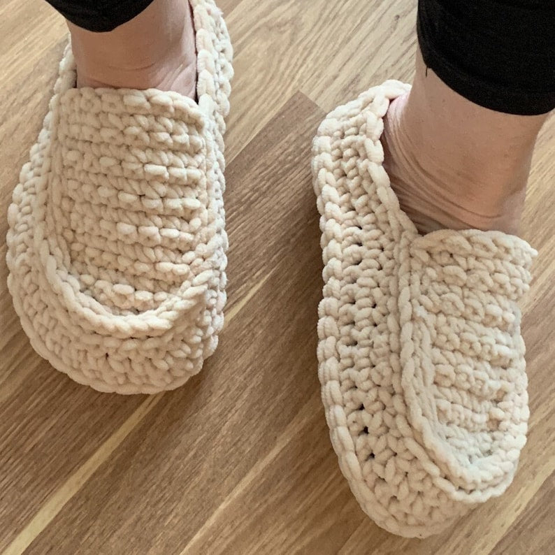 Crochet Heart Slippers for Valentine's Day